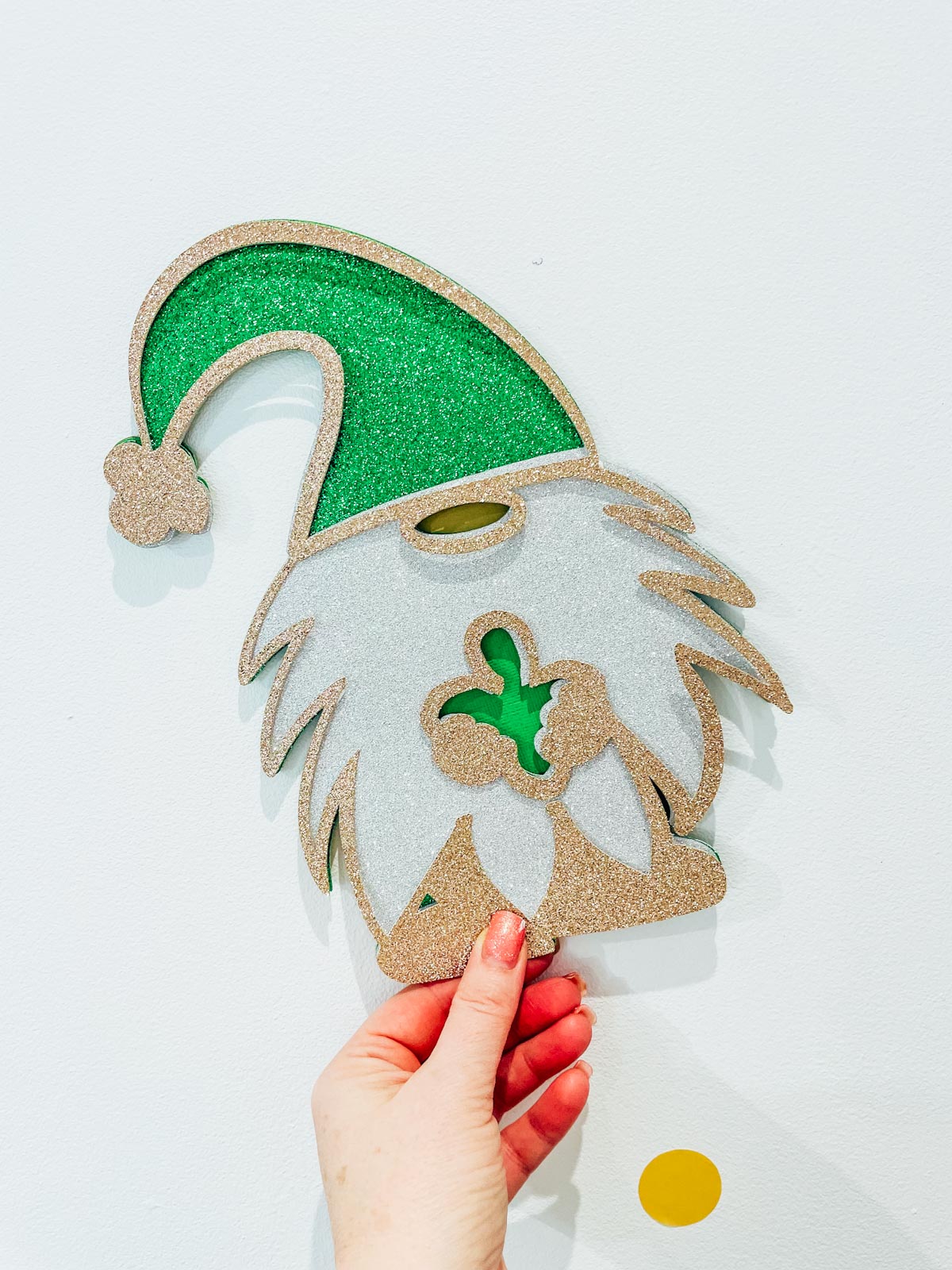 How to make a layered Gnome for St Patricks Day With Cricut 