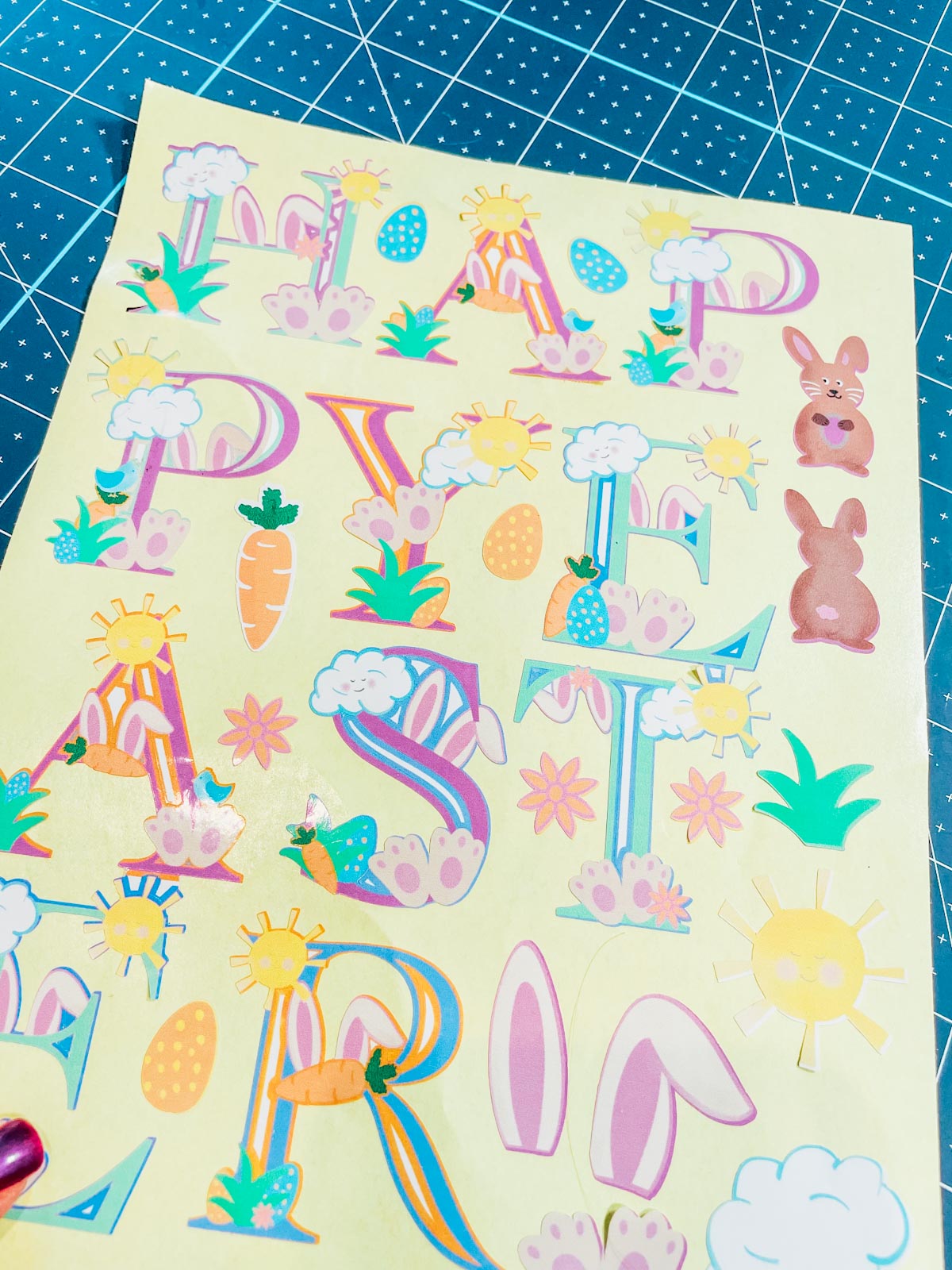 Colour printable Easter Alphabet