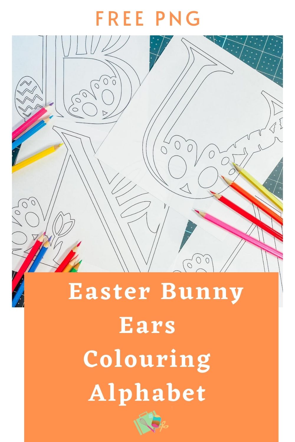 Free Easter Bunny Ears Colouring Alphabet For School and Home School-2