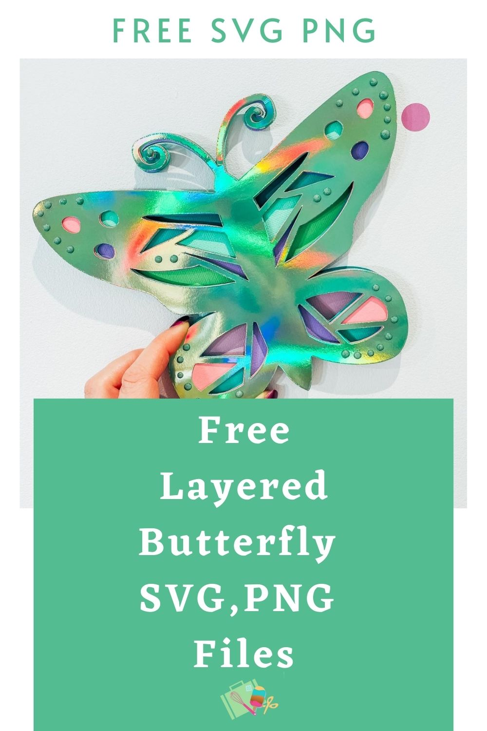 Free Layered Butterfly SVG, PNG Files for Cricut, Silhouette and Glowforge
