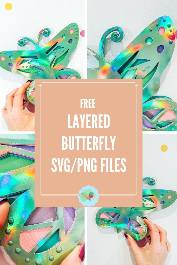 Free Layered Butterfly SVG , PNG Files for Cricut, Silhouette and Glowforge