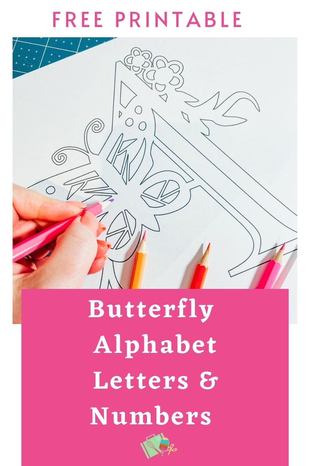 Free Printable Butterfly Colouring Pages Alphabet and Numbers