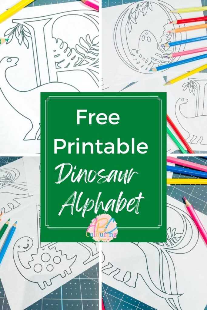Free Printable Dinosaur Alphabet and Numbers To Color