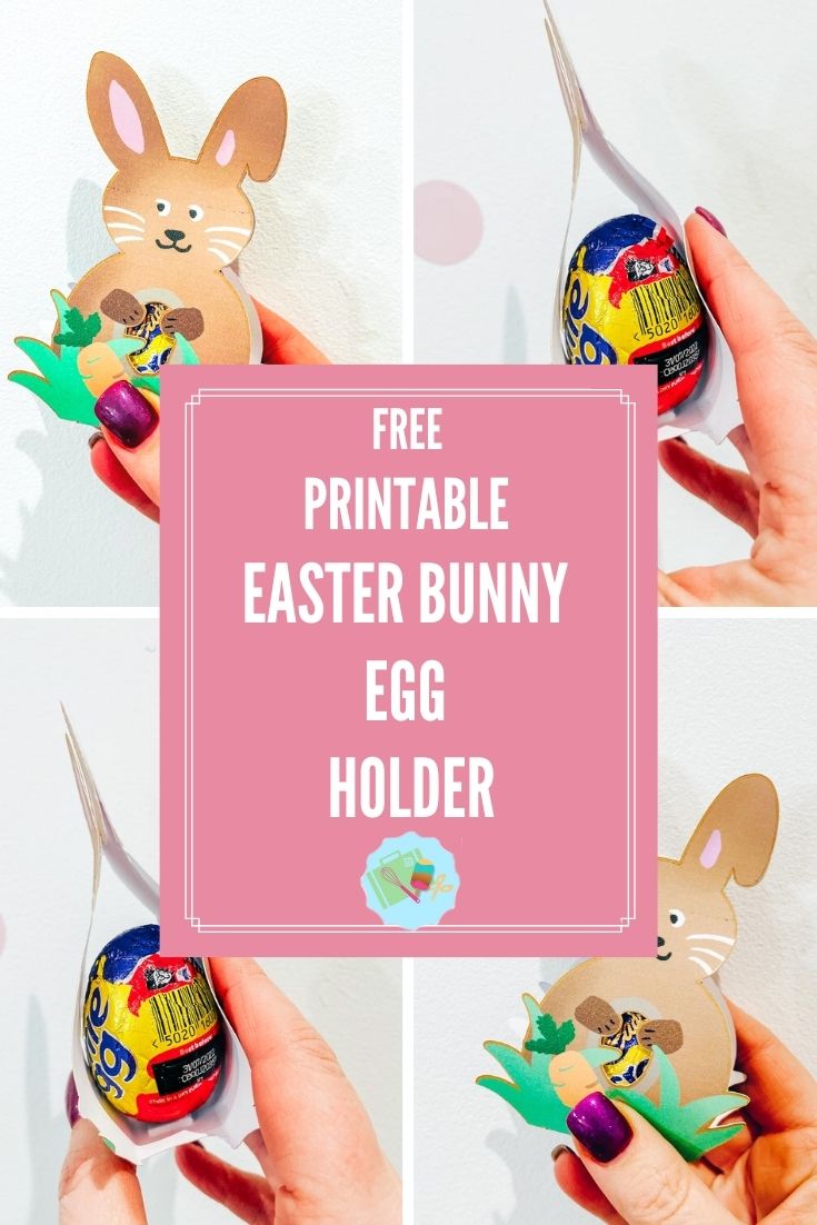 Free Printable Easter Bunny Egg Holder Template