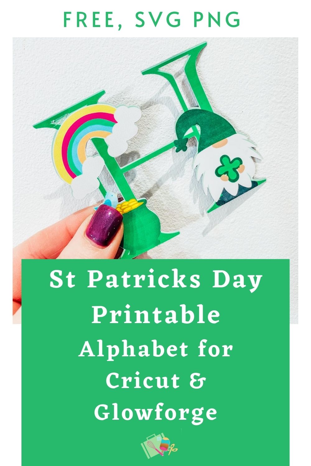 Free St Patricks Day Alphabet Letters and Numbers For Cricut and Silhouette Print and cut