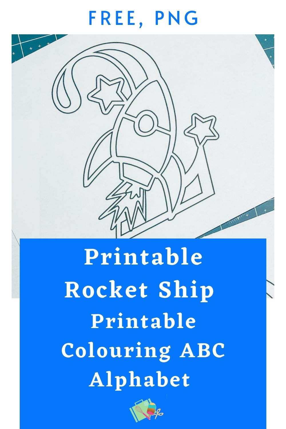 Free printable ABC Rocket Ship Space colouring alphabet for home learning and schools