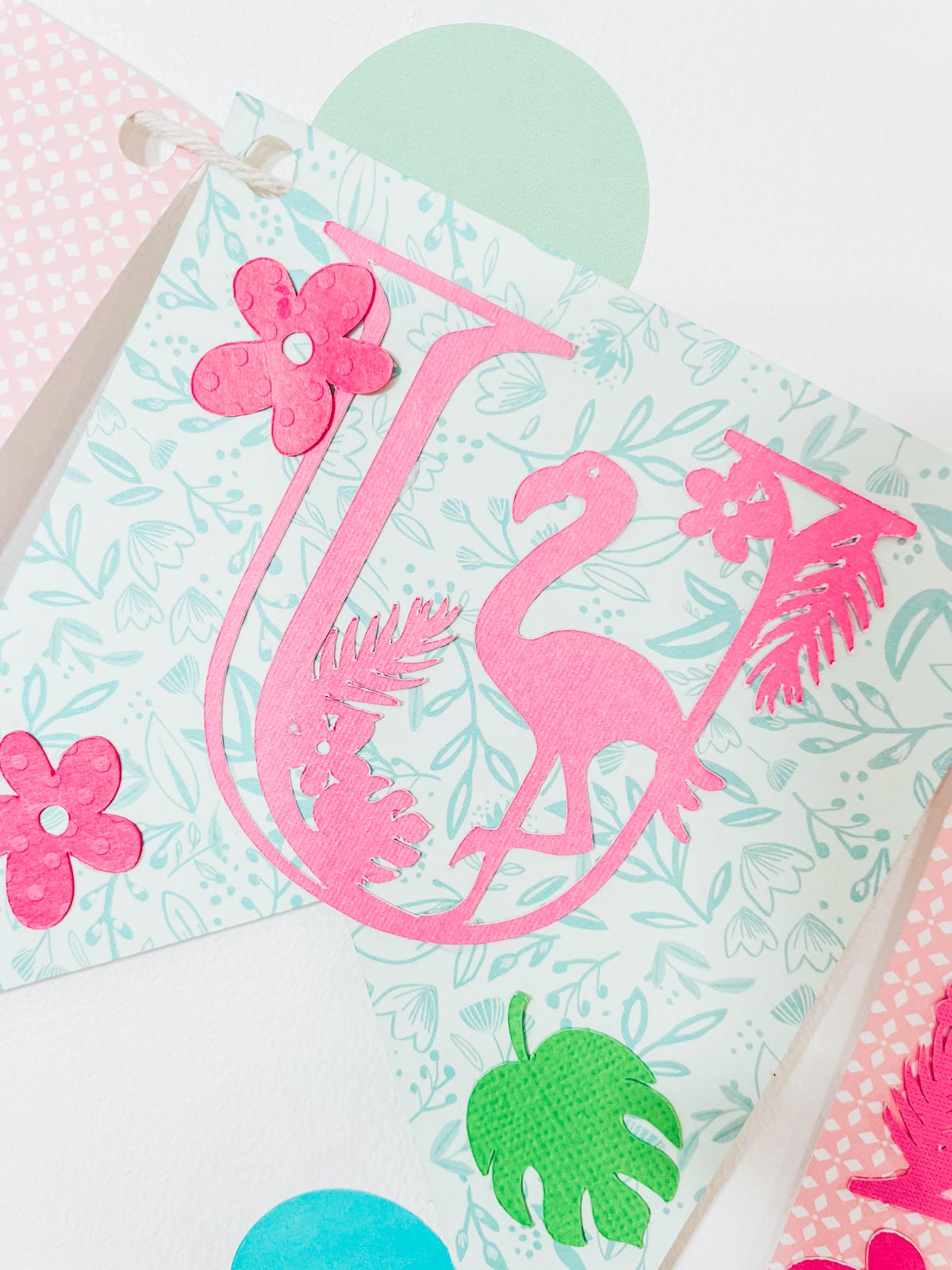 Flamingo Monogram Letters and numbers