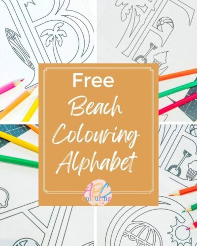 ABC Beach Colouring Letters And Numbers