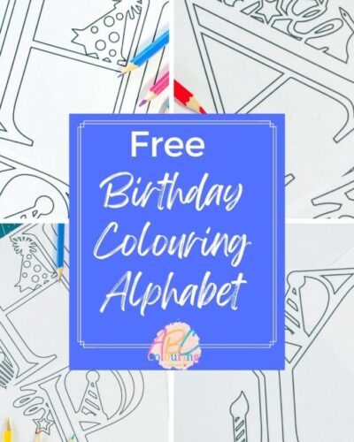 ABC Happy Birthday Colouring Alphabet Letters And Numbers