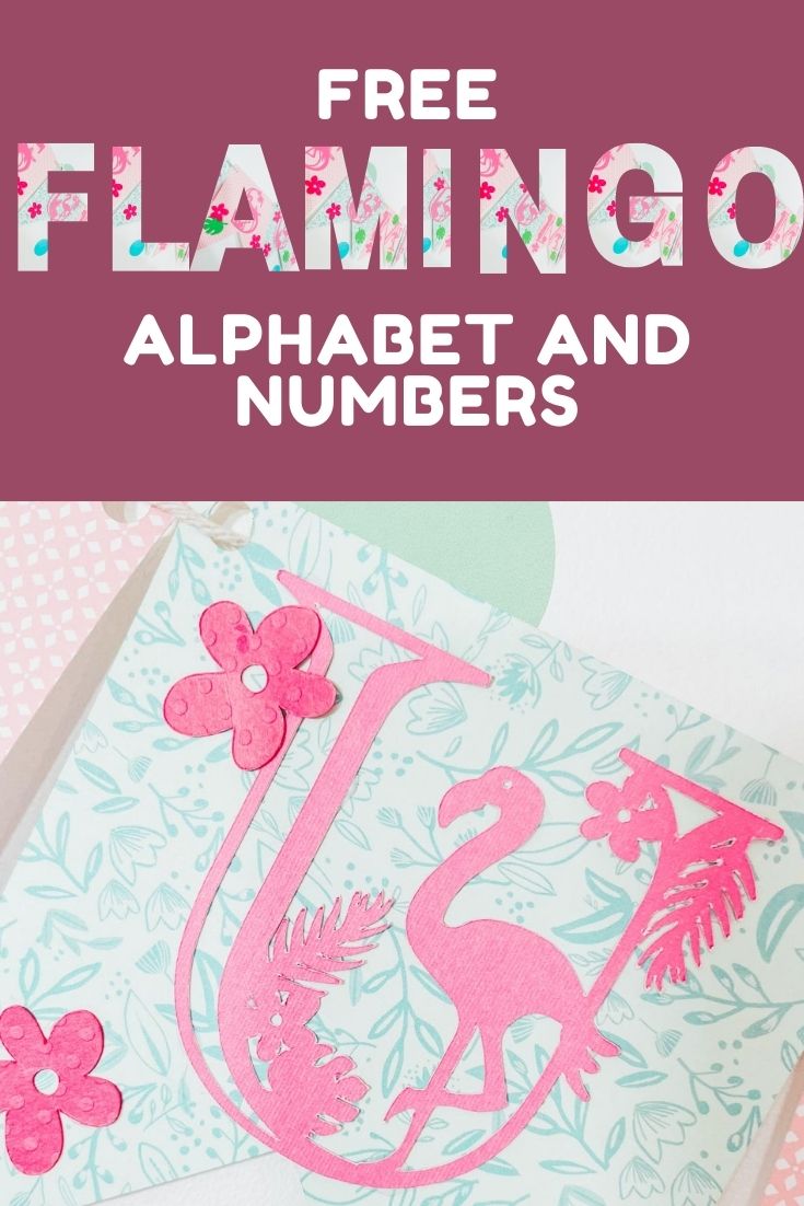 Free Flamingo SVG Monogram letters and numbers
