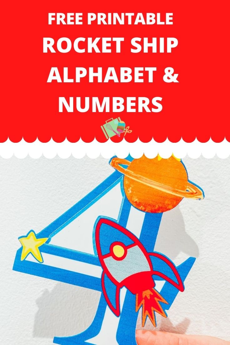 Free Printable Rocket Ship Alphabet and Numbers for Cricut and Silhouette