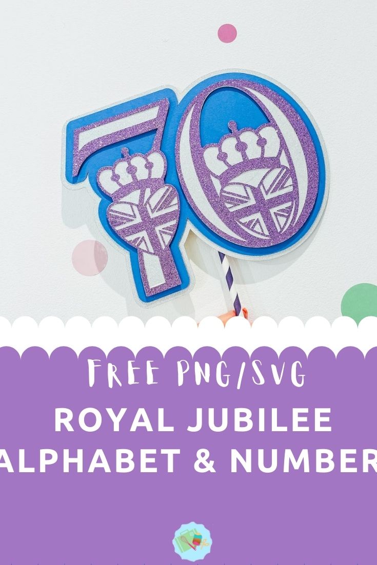 Free Queen Royal Jubilee Alphabet and numbers for Cricut, Silhouette and Glowgforge