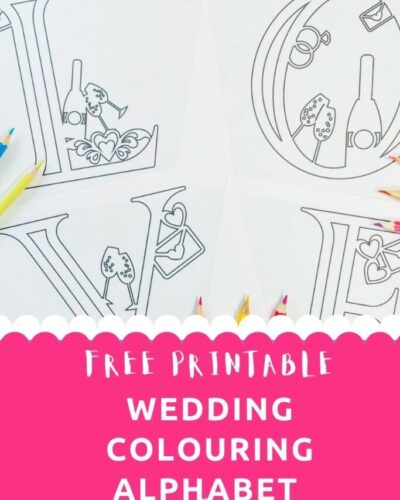Wedding Colouring Pages, ABC Letters and Numbers