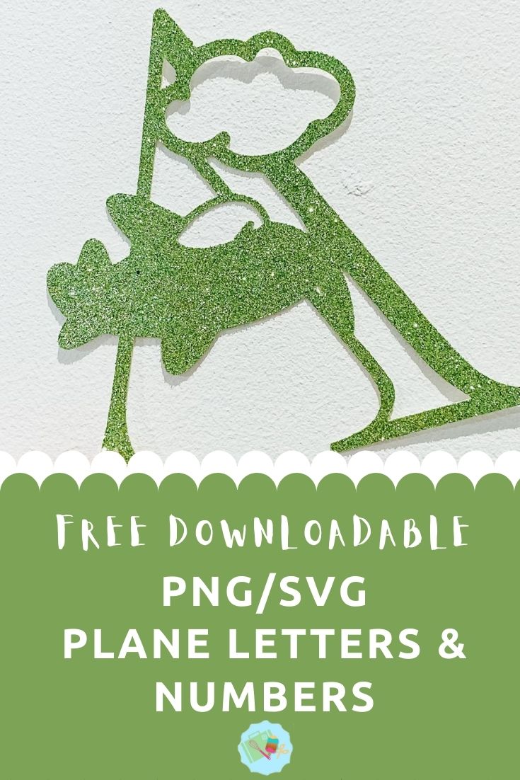 Free PNG, SVG Plane Alphabet letters and numbers for Cricut, Glowforge and Silhouette