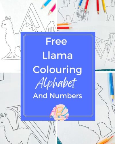 ABC Llama Colouring Pages Letters And Number Set