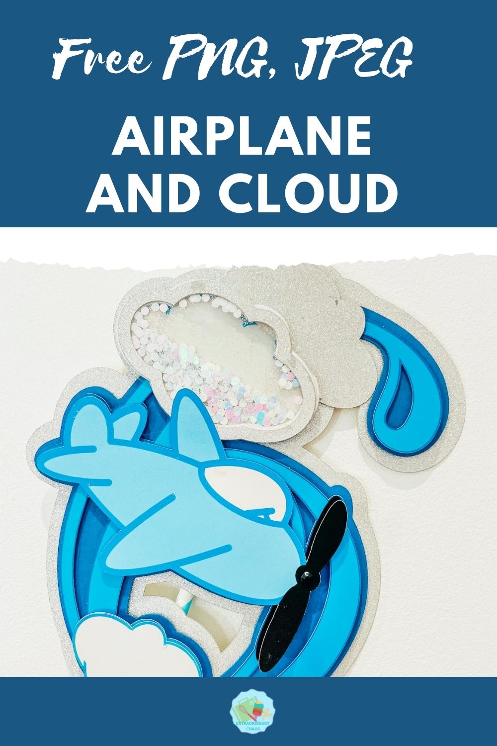 Free Printable Airplane and cloud PNG Files for print and cut projects