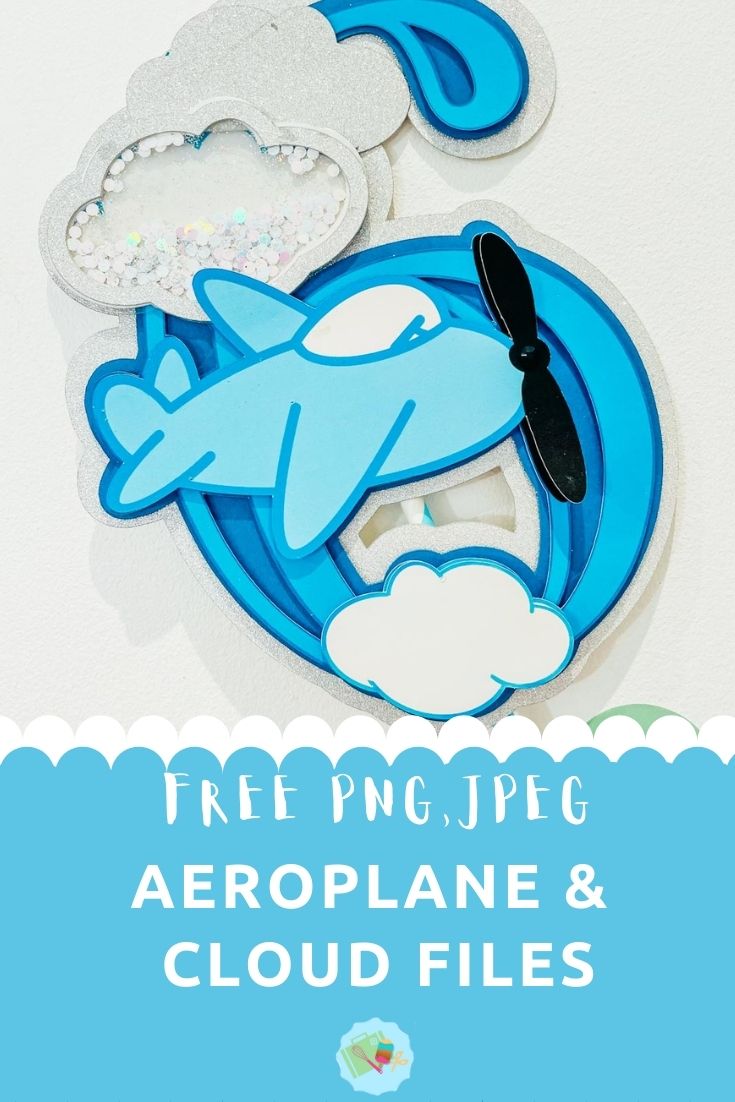 Free Printable Plane and cloud PNG Files for print and cut projects