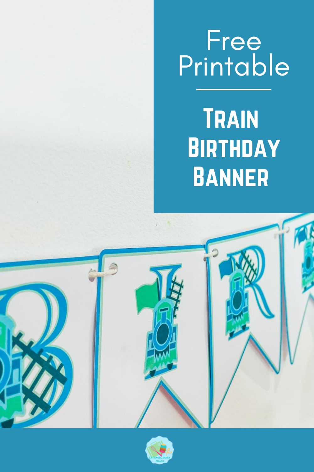 Free Printable Train Happy Birthday Banner To Print of and cut our for train themed birthday parties
