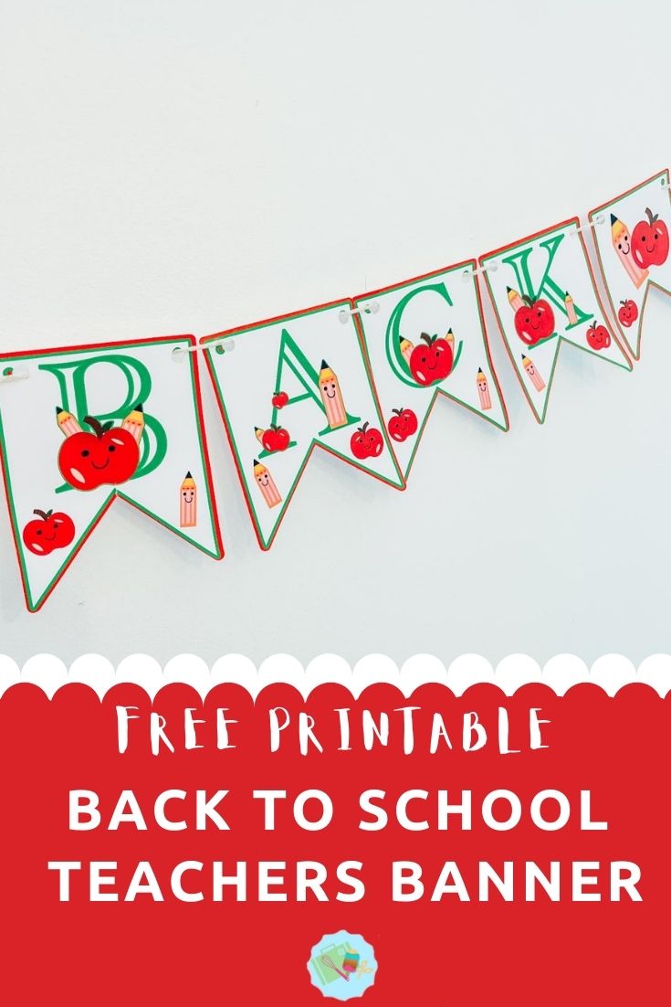 Free Printable back to school teachers banner to cut out by hand or print and cut with Cricut