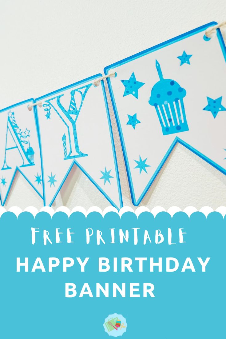 Free Printable happy birthday banner download