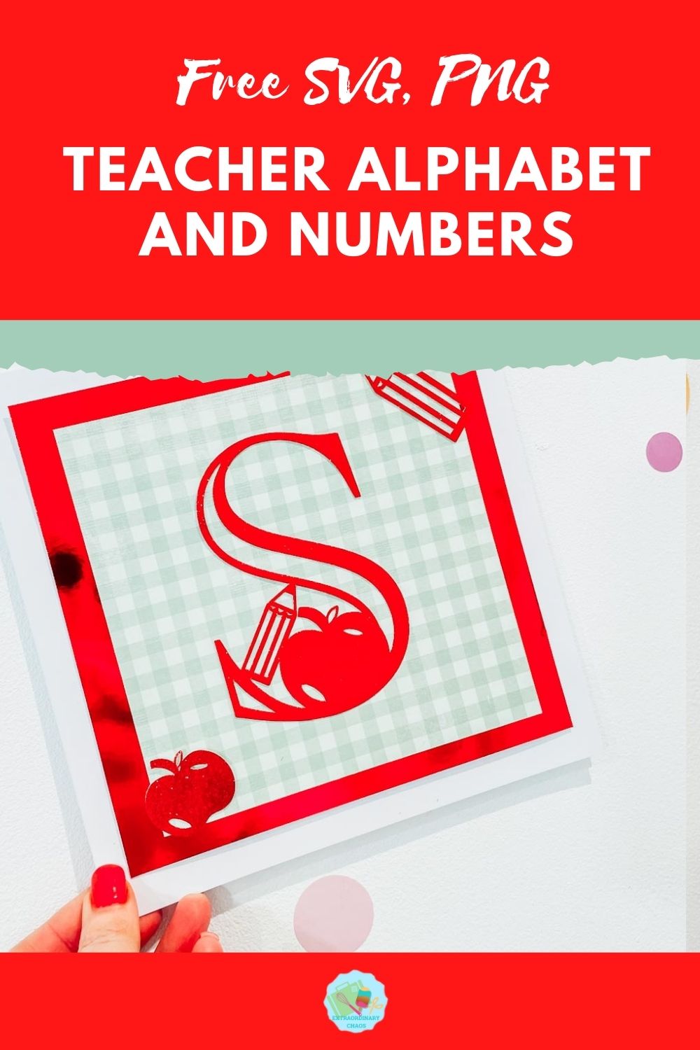 Free SVG teacher letters and numbers for teacher crafts and gigts