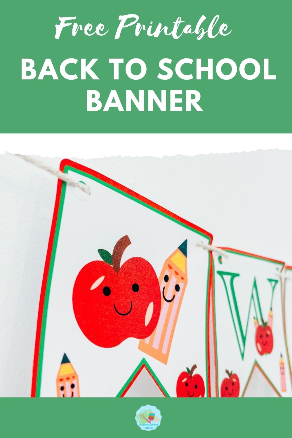 Free printable Welcome Back Teacher Banner