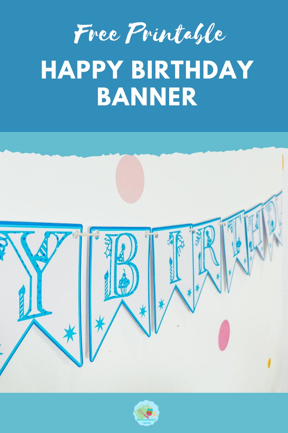 Free printable Happy Birthday Banner