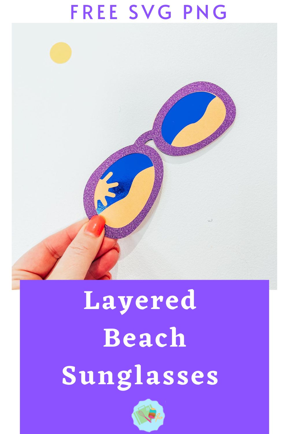 Free SVG Layered Sunglasses for Cricut and Silhouette for crafting and scrapbooking