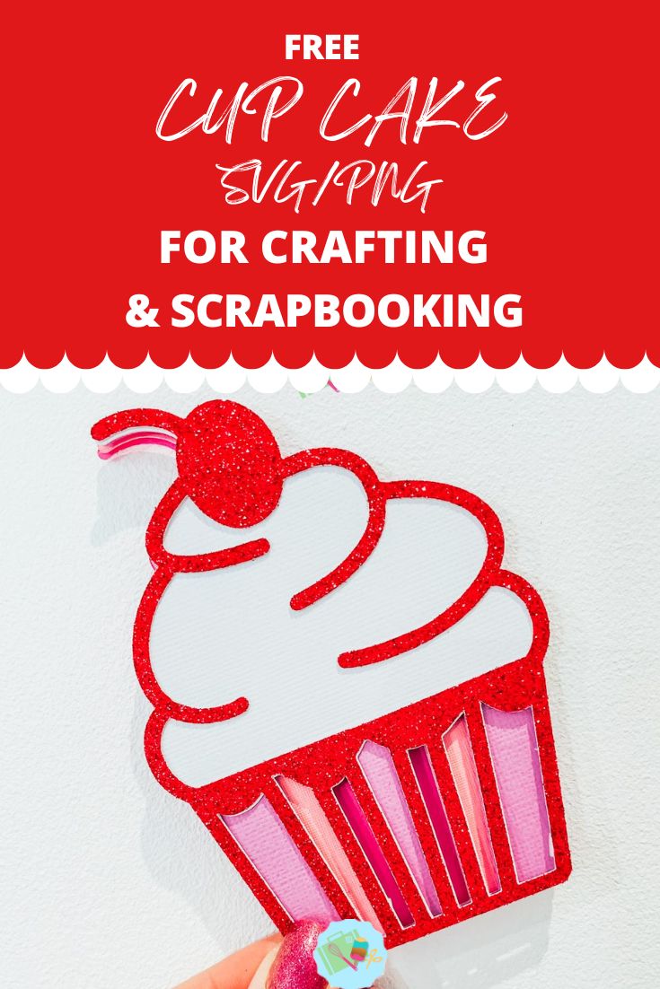 Free SVG PNG Cup Cake file for crafting and scrapbooking