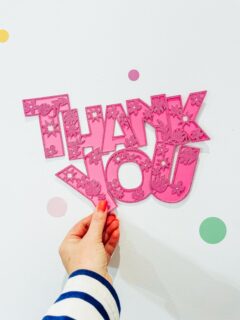 Free Thank You SVG File For Cards And Scrapbooking.