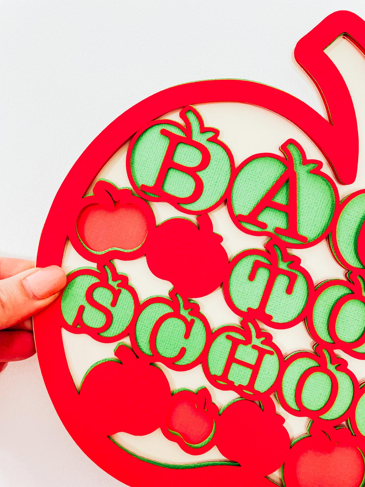 Back To School Layered Apple SVG