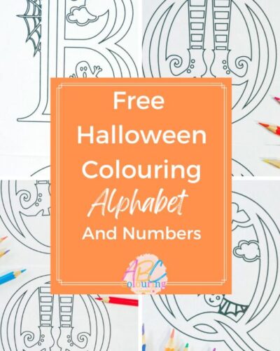 ABC Halloween Printable Colouring Pages, Letters And Numbers