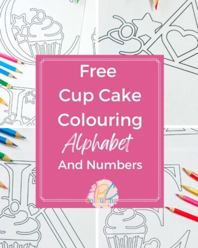 Cupcake Colouring Sheets, Alphabet Letters and Numbers