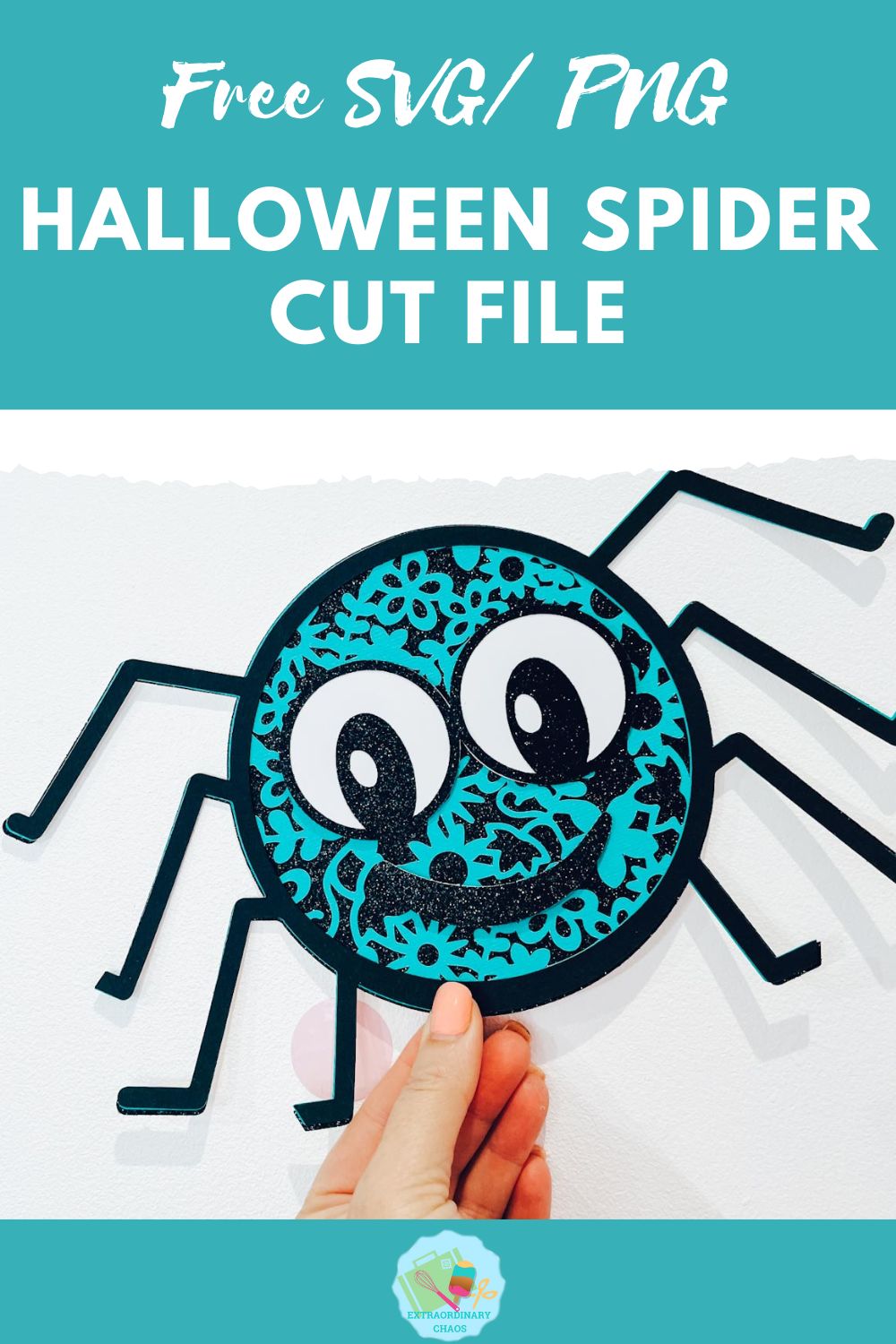 Free Halloween Spider Cut file SVG, PNG for Cricut, Glowforge