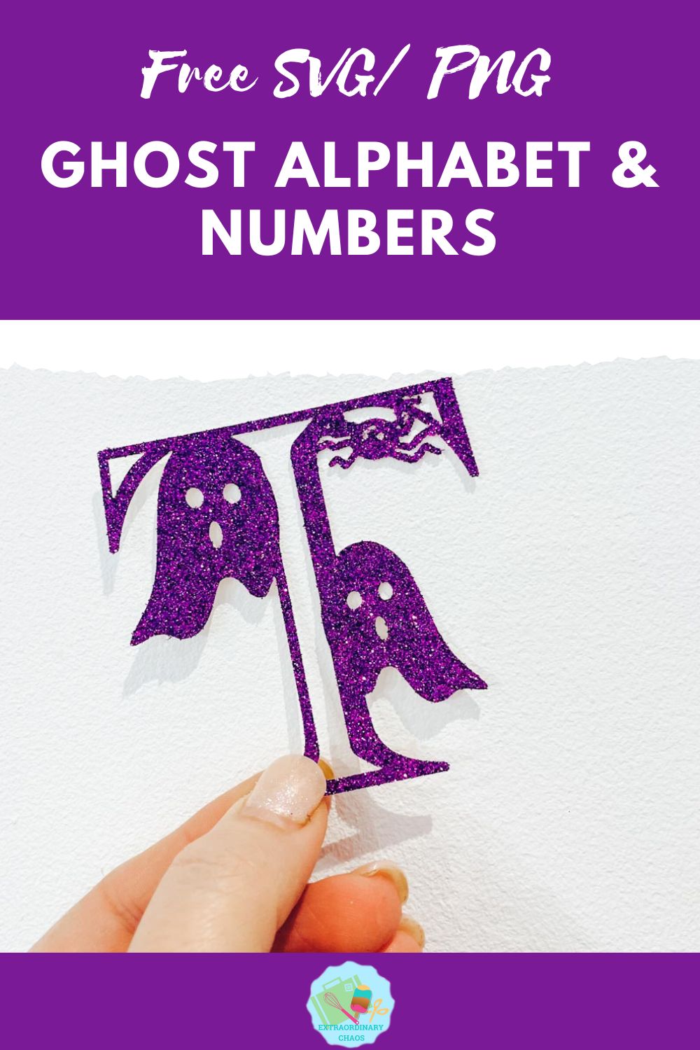 Free Ghost Alphabet and Numbers SVGPNG File for Cricut, Glowforge