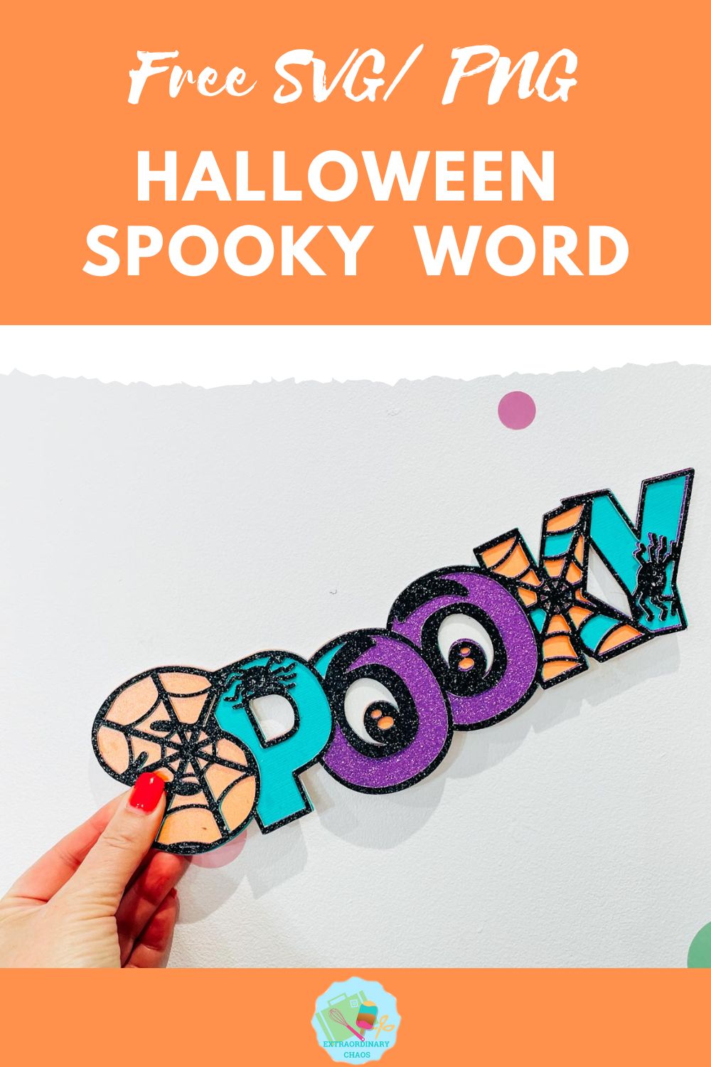 Free Halloween Spooky Word SVG, PNG for Cricut, Glowforge