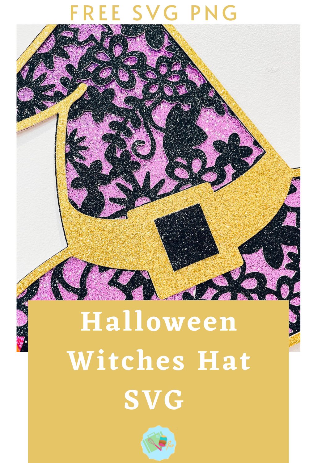 Free Halloween Witches Hat SVG, PNG for Cricut, Glowforge and Silhouette