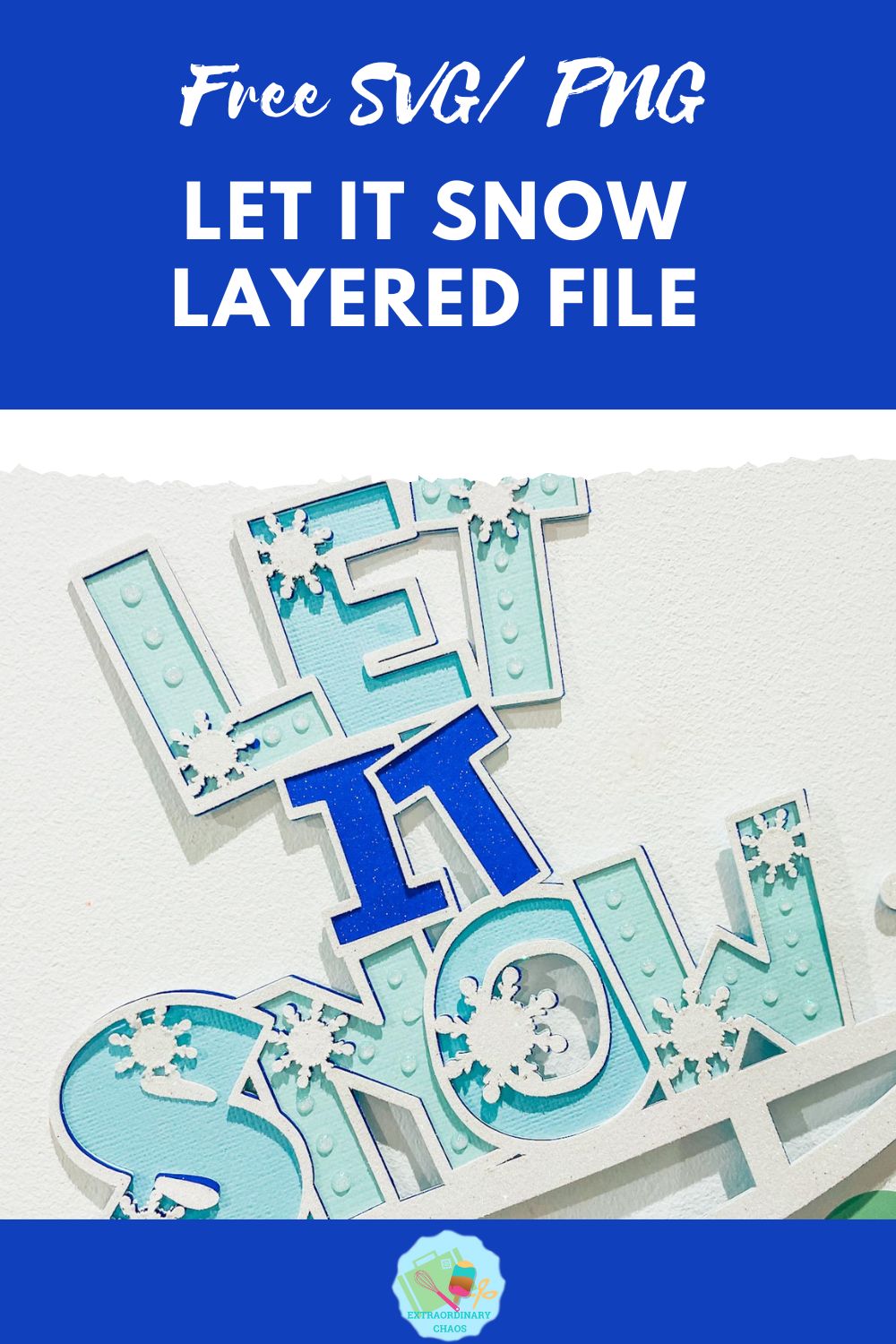 Free Layered let it snow SVGPNG File for Cricut, Glowforge