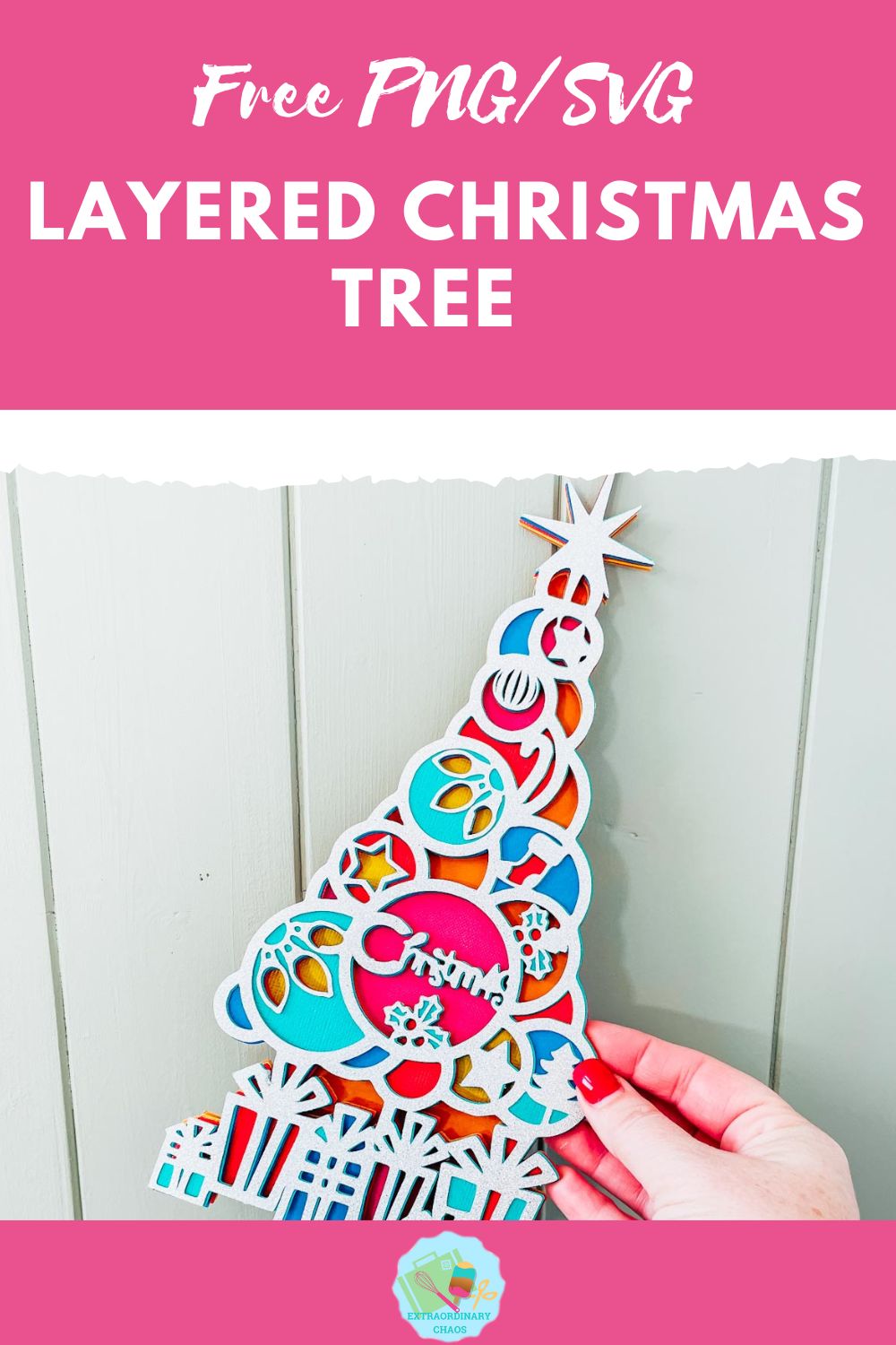 Free Layered Christmas Tree For Cricut or Silhouette