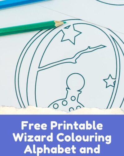 Wizard Colouring Pages Alphabet Letters and Numbers