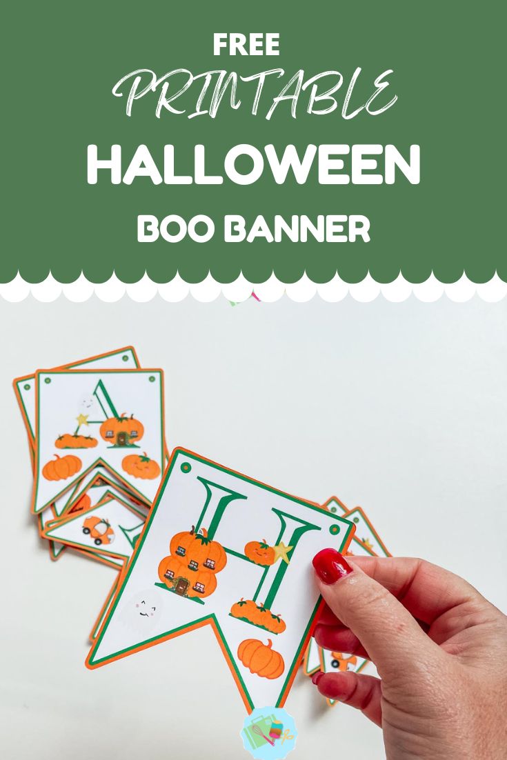 Free Printable Halloween Boo Banner