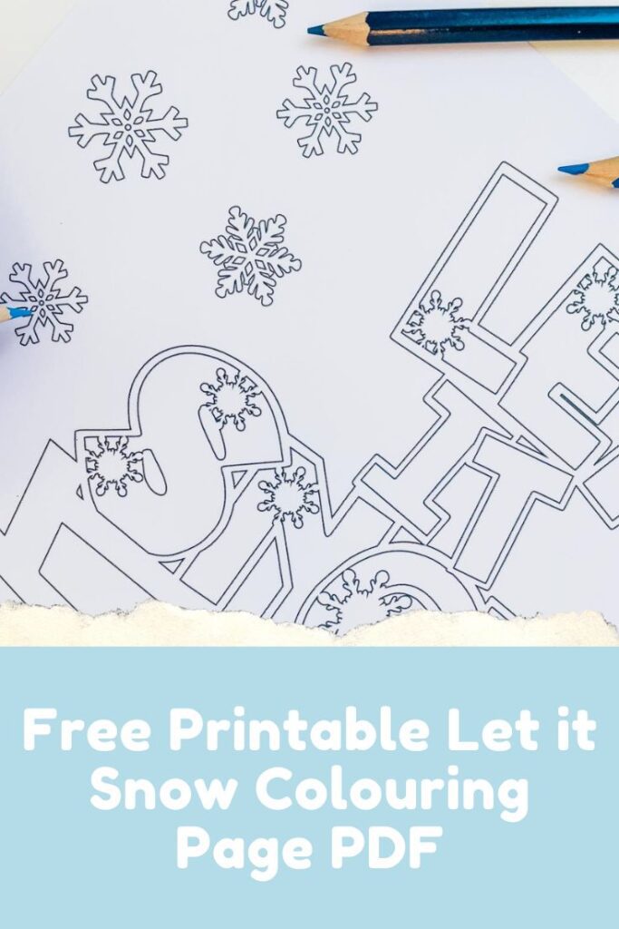 Free Printable Let it Snow Colouring Page