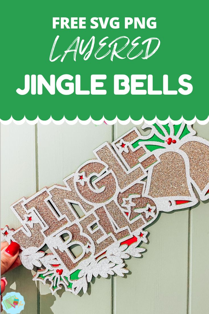 Free SVG PNG Layered Jingle Bells for Cricut and Silhouette
