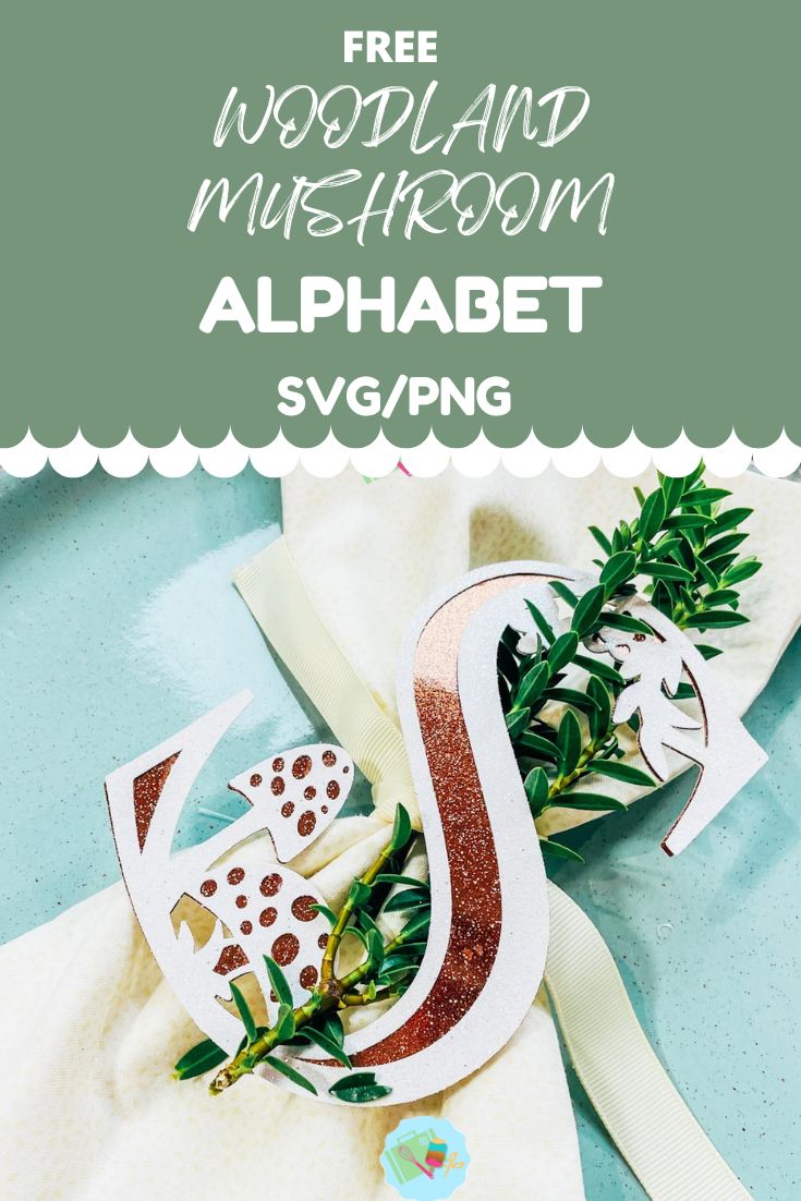 Free SVG PNG Woodland Mushroom Alphabet For Cricut and Silhouette