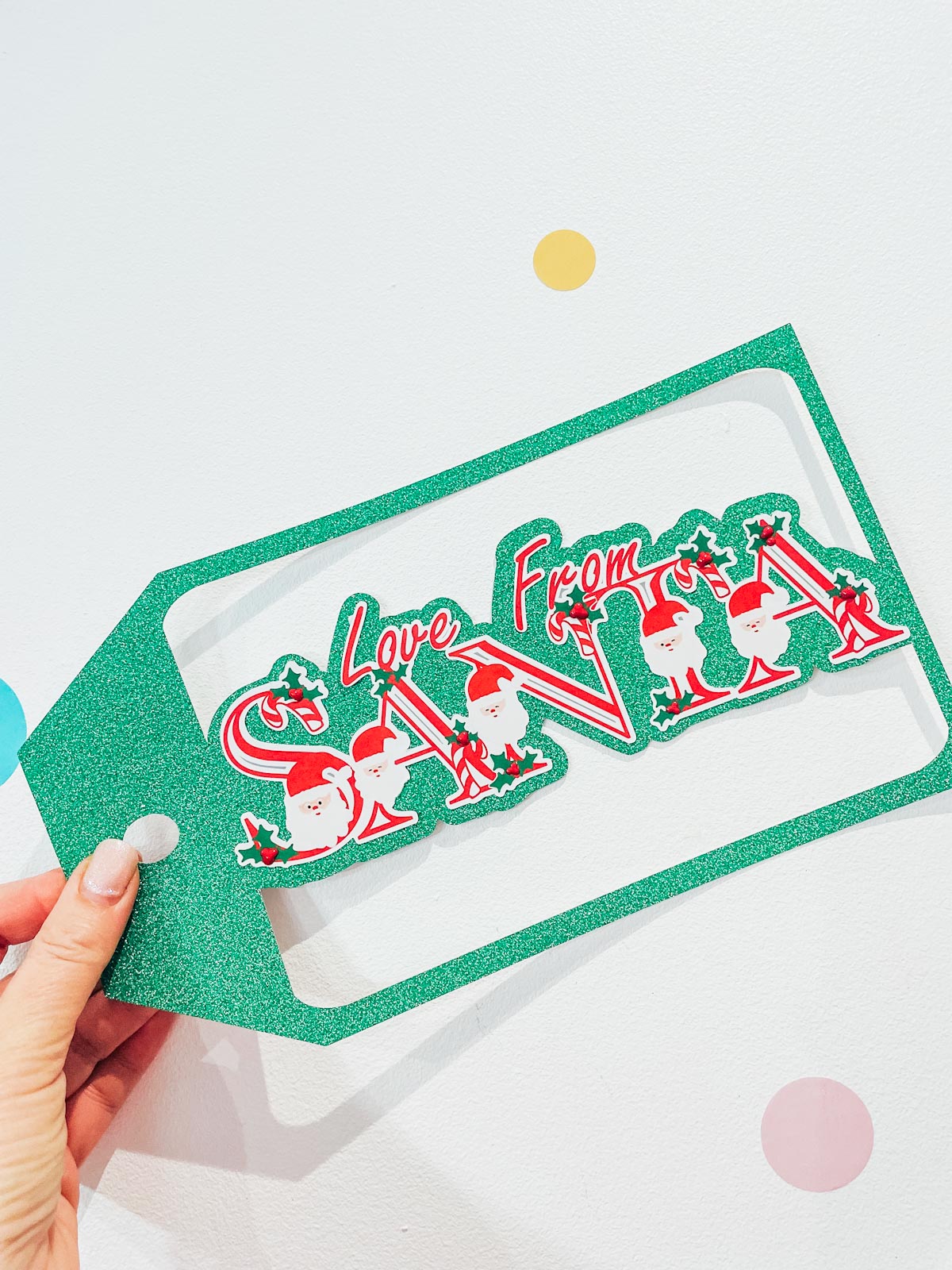 Free Santa letters and numbers for Christmas cards, letters and tags