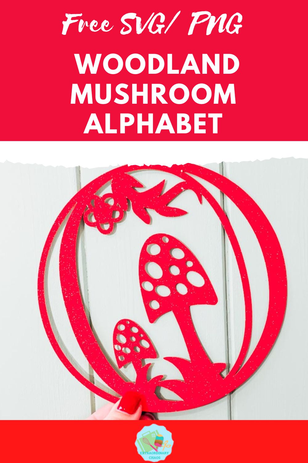 Free Woodland Mushroom SVg Alphabet Letters and Numbers for Cricut and Silhouette