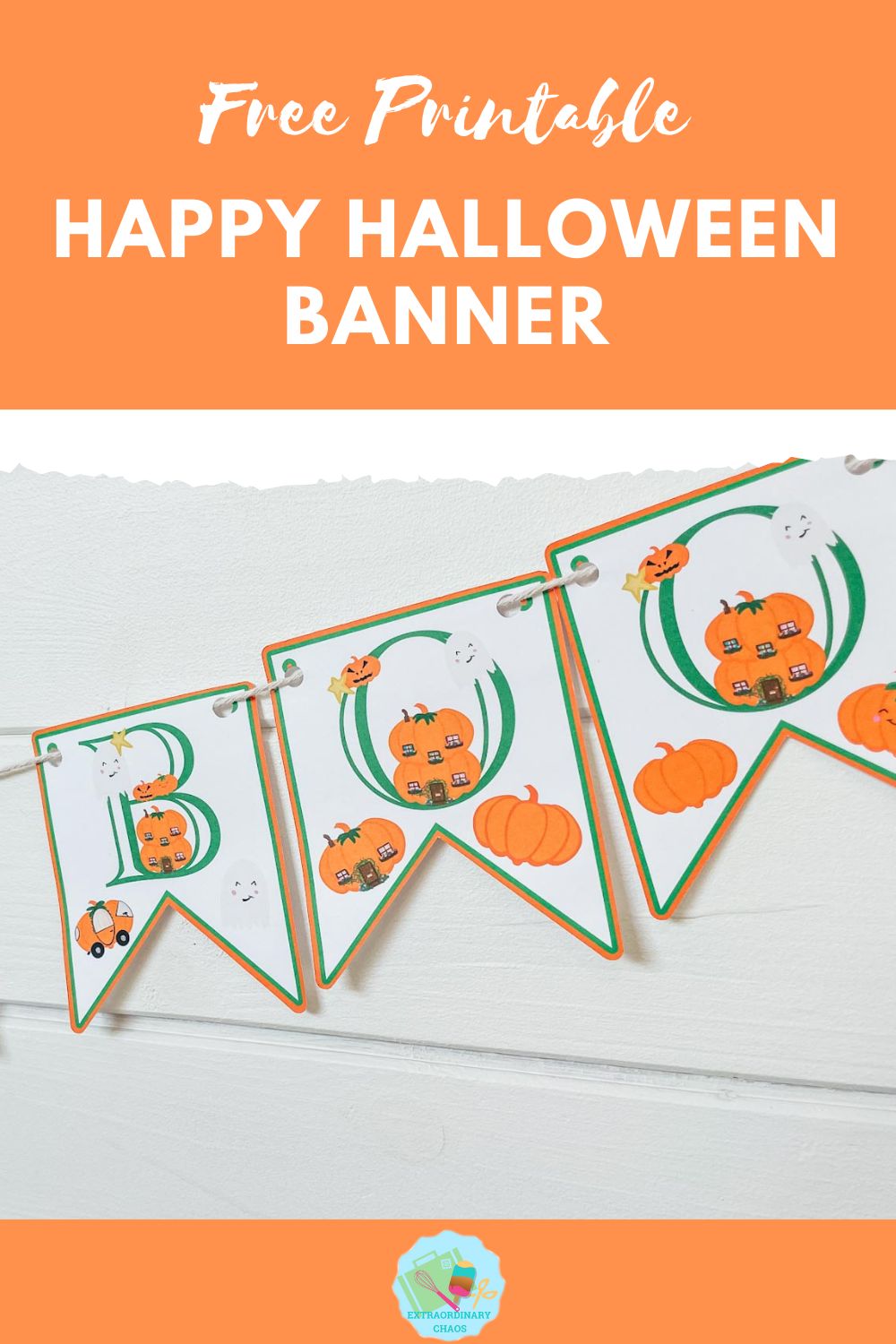 Free printable Happy Halloween Banner