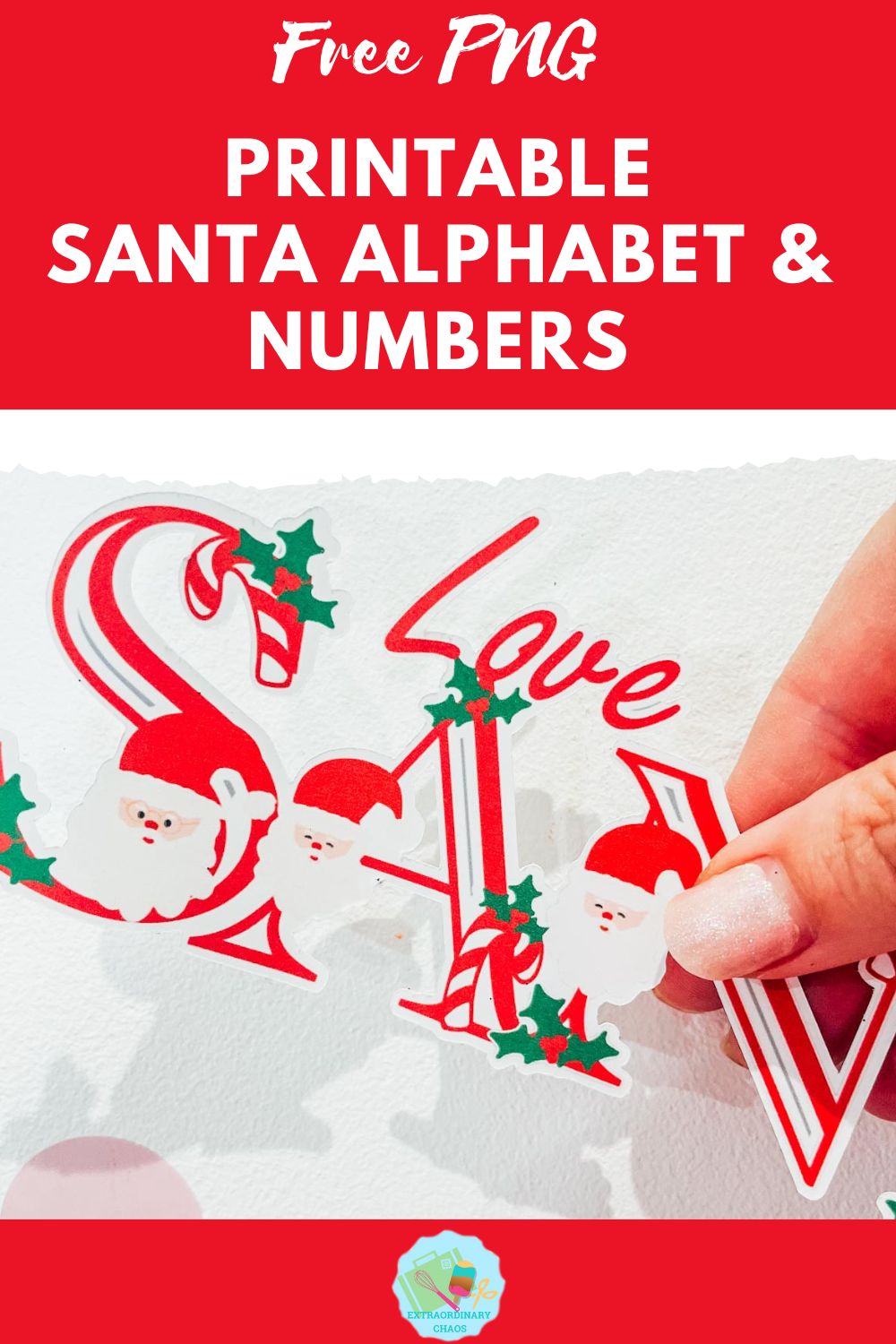 Free printable Santa Alphabet and numbers