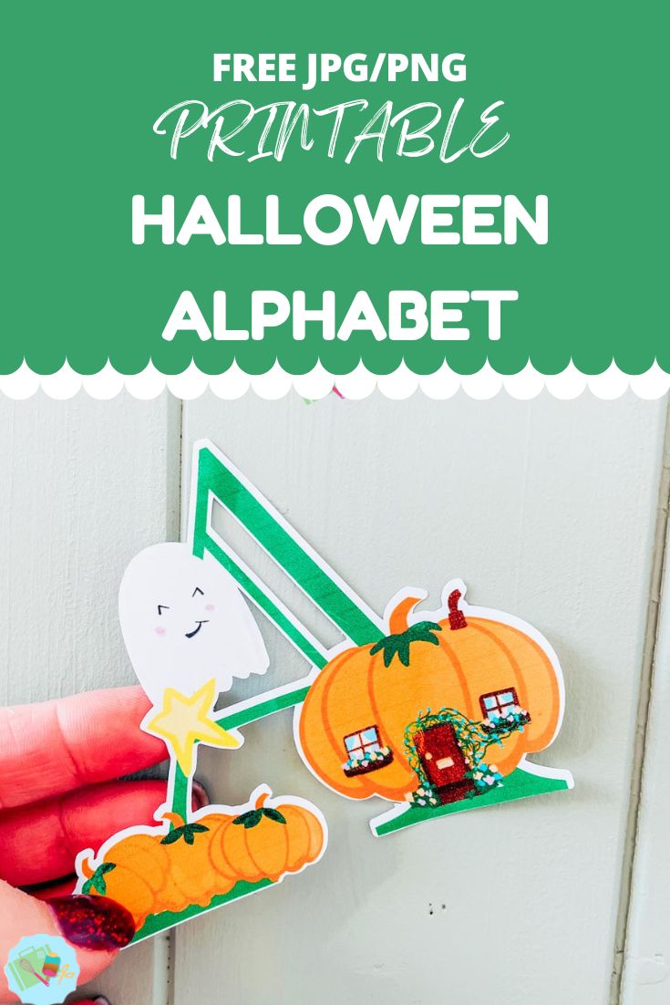 Free printable halloween alphabet and numbers for print and cut Cricut projects