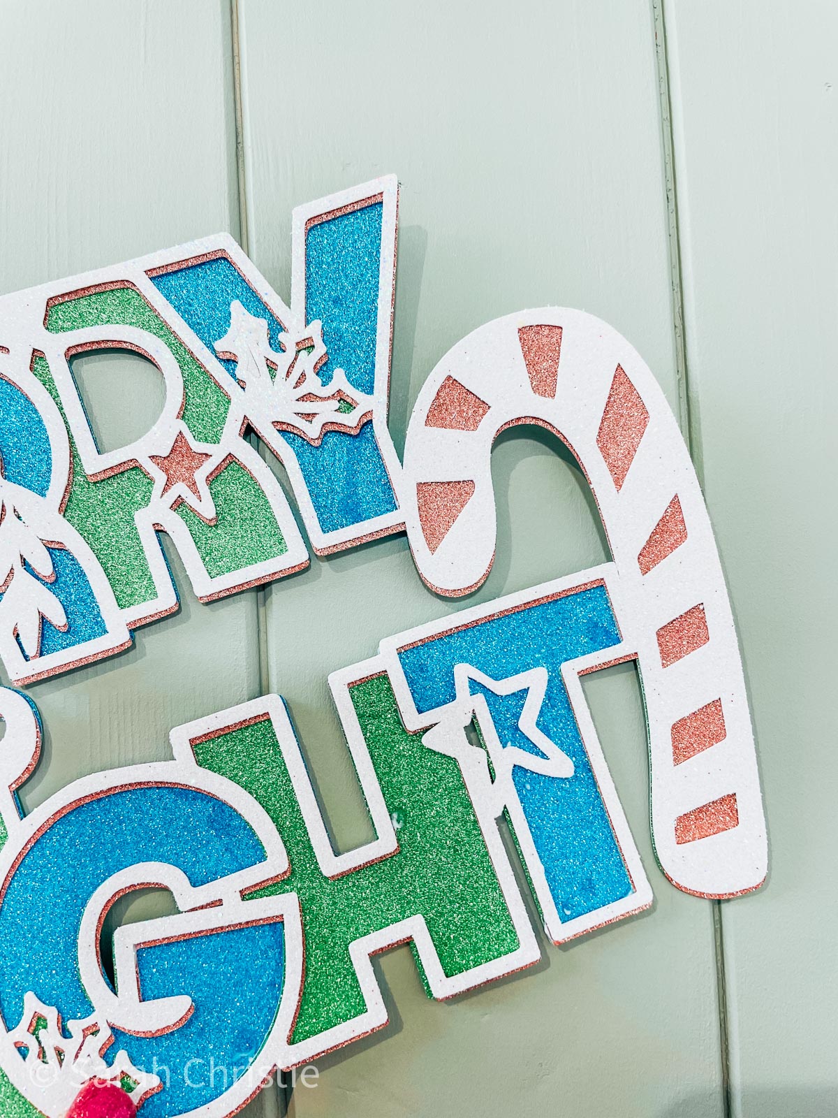 Cute layered Merry and Bright SVG